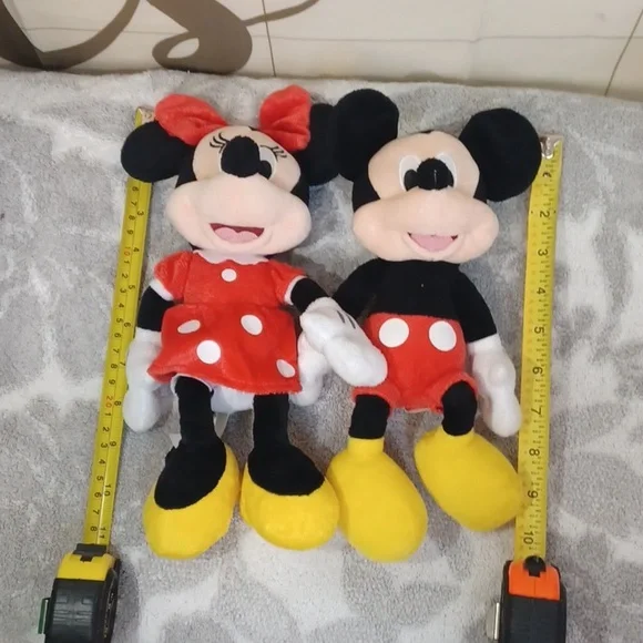 Disney 4 Piece Pack Mickey and Minnie Mouse Plush Toy Set - Red, Yellow, Black - Picture 2 of 6